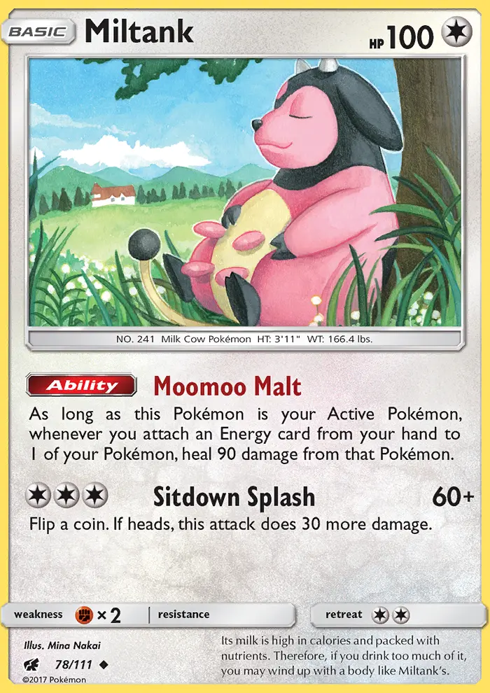 Miltank, Pokémon card