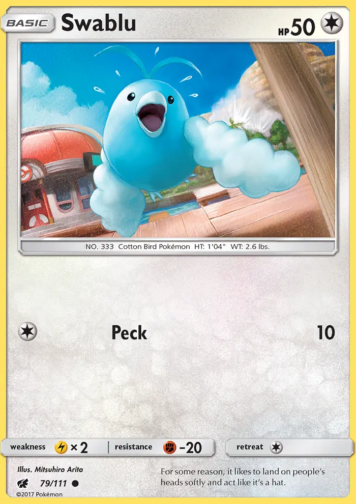 Swablu, Pokémon card
