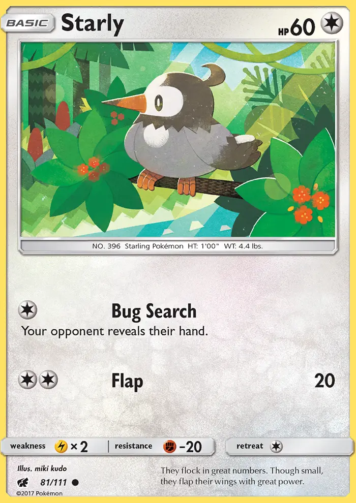 Starly, Pokémon card