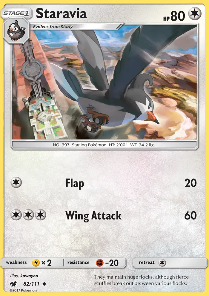 Staravia, Pokémon card