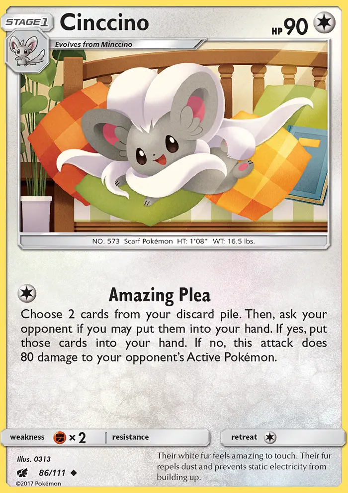 Cinccino, Pokémon card