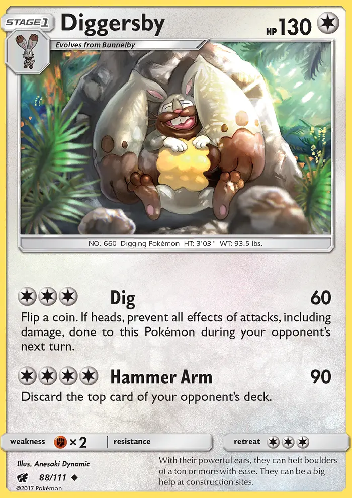 Diggersby, Pokémon card