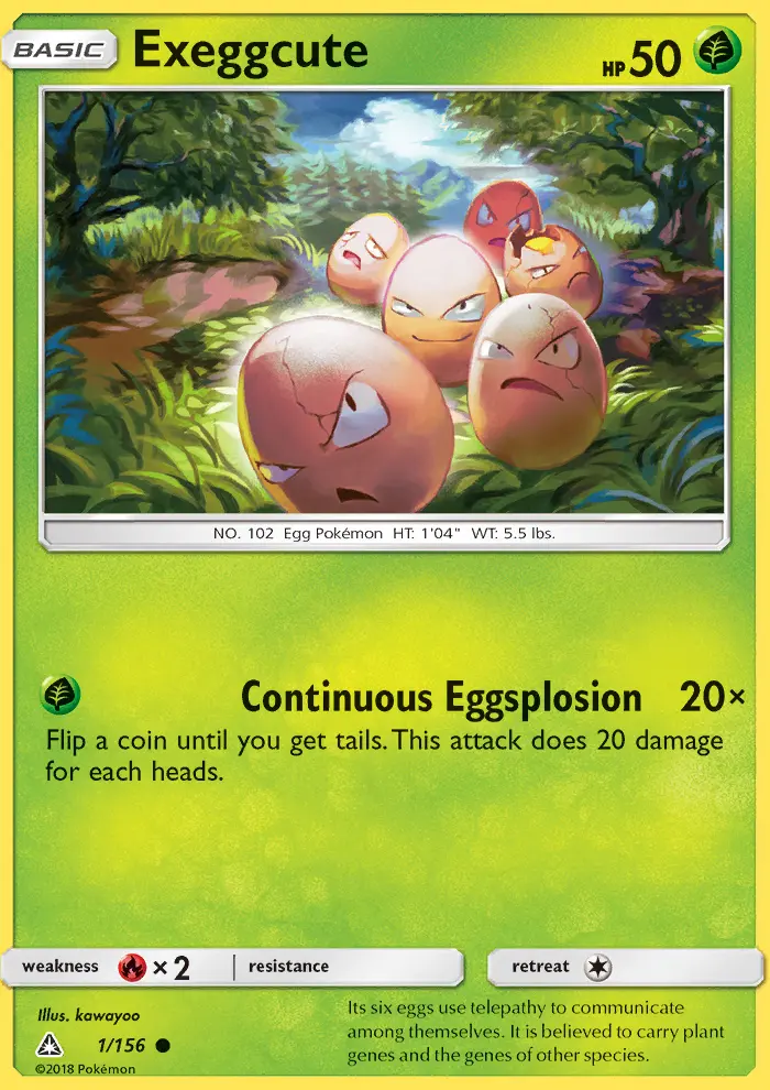 Exeggcute, Pokémon card