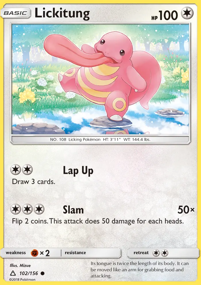 Lickitung, Pokémon card