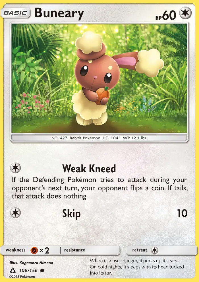 Buneary, Pokémon card