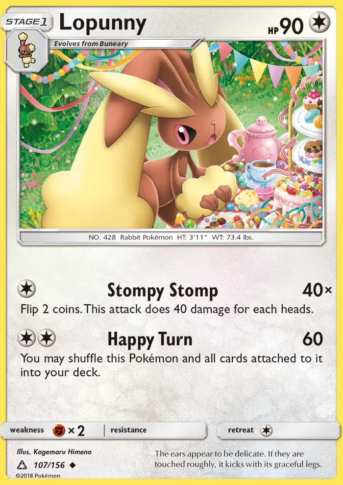 Lopunny, Pokémon card