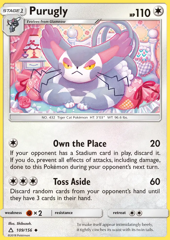 Purugly, Pokémon card