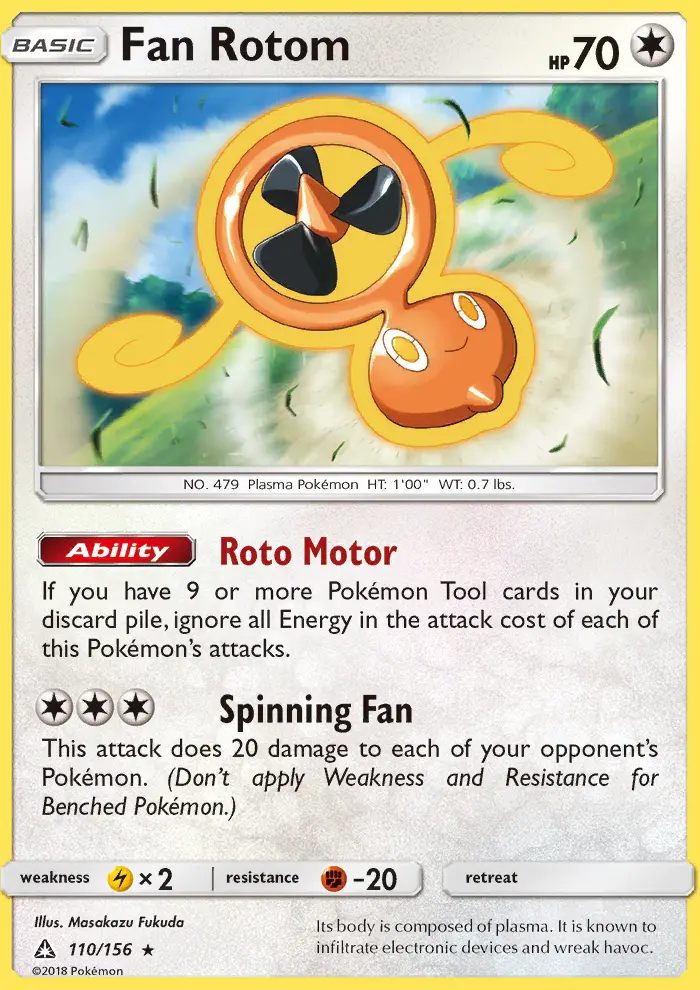 Fan Rotom, Pokémon card