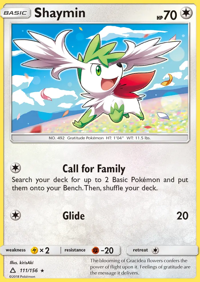 Shaymin, Pokémon card