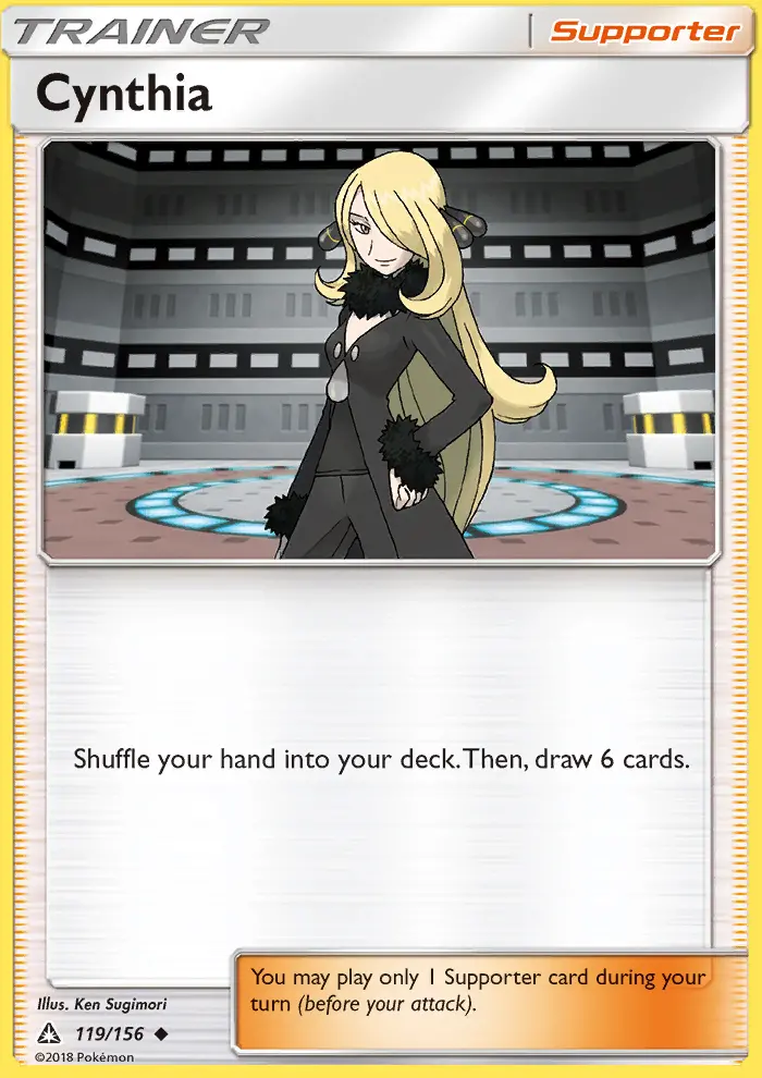Cynthia, Pokémon card