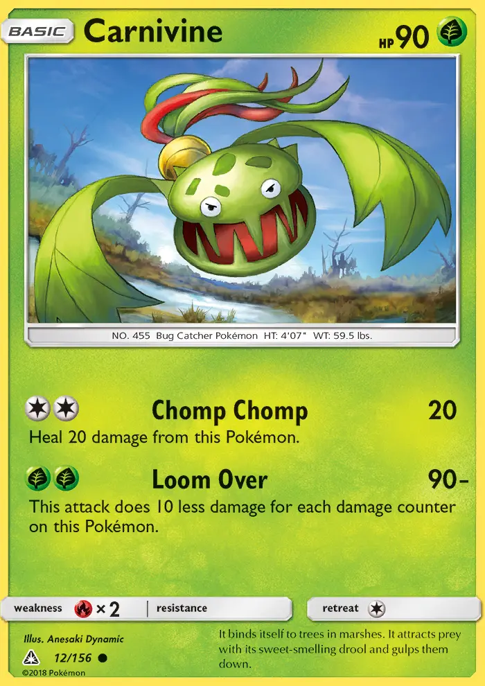 Carnivine, Pokémon card