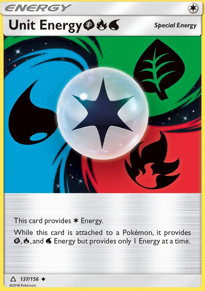Unit Energy GrassFireWater, Pokémon card