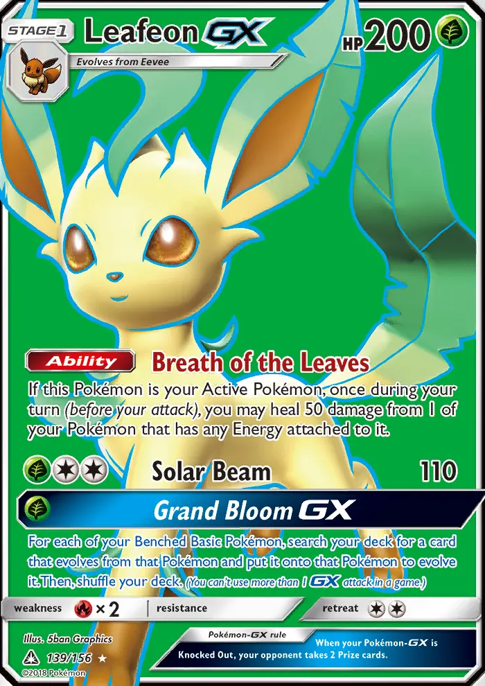 Leafeon GX, Pokémon card