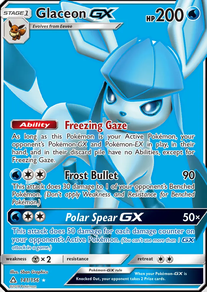 Glaceon GX, Pokémon card