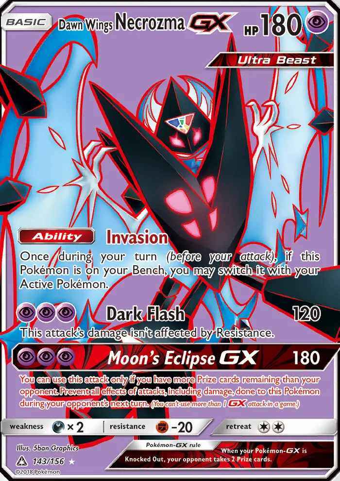Dawn Wings Necrozma GX, Pokémon card