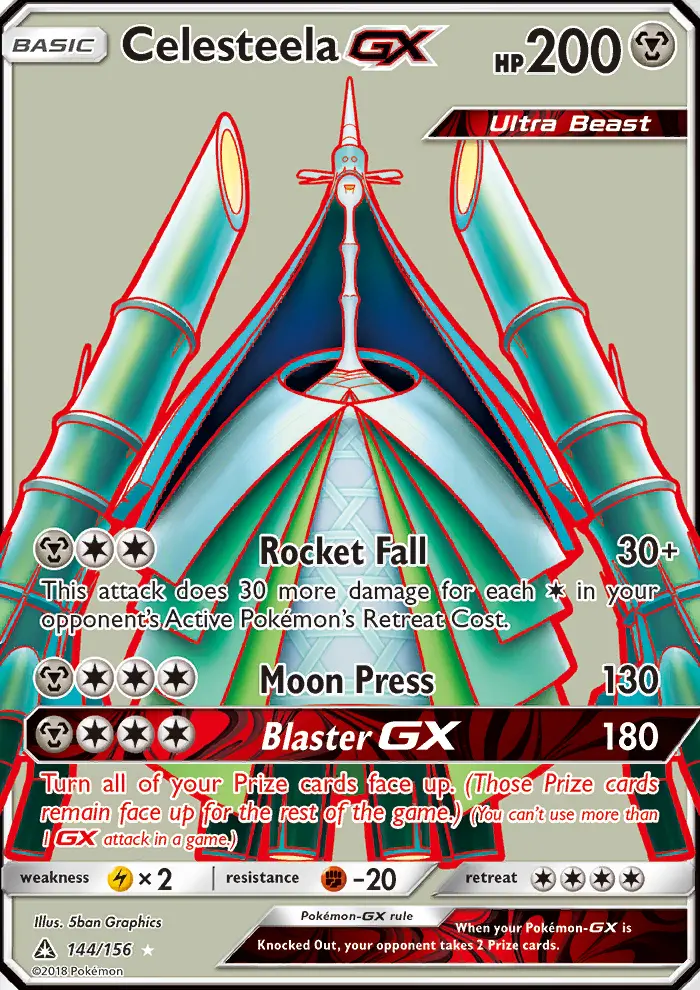 Celesteela GX, Pokémon card