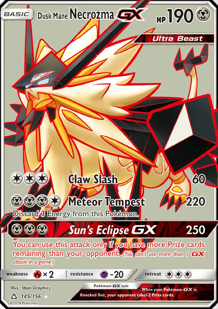 Dusk Mane Necrozma GX, Pokémon card