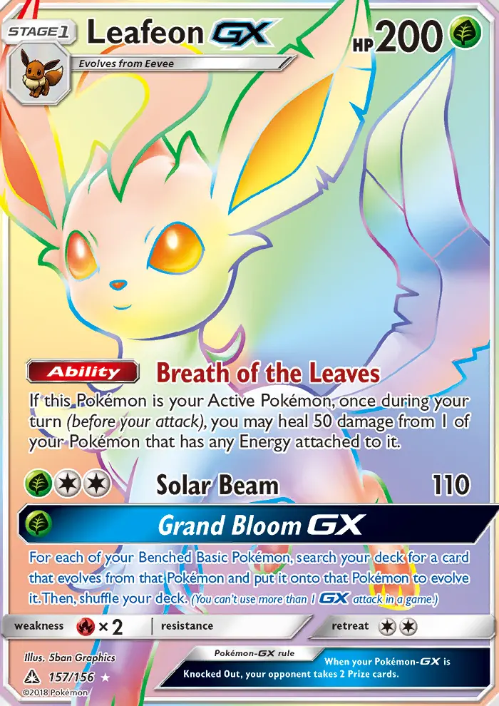 Leafeon GX, Pokémon card