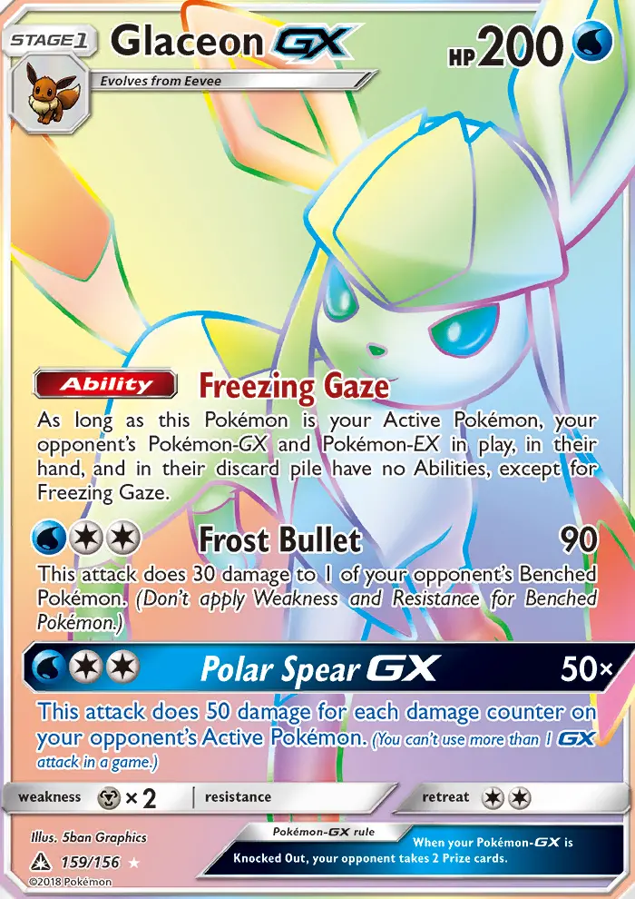 Glaceon GX, Pokémon card