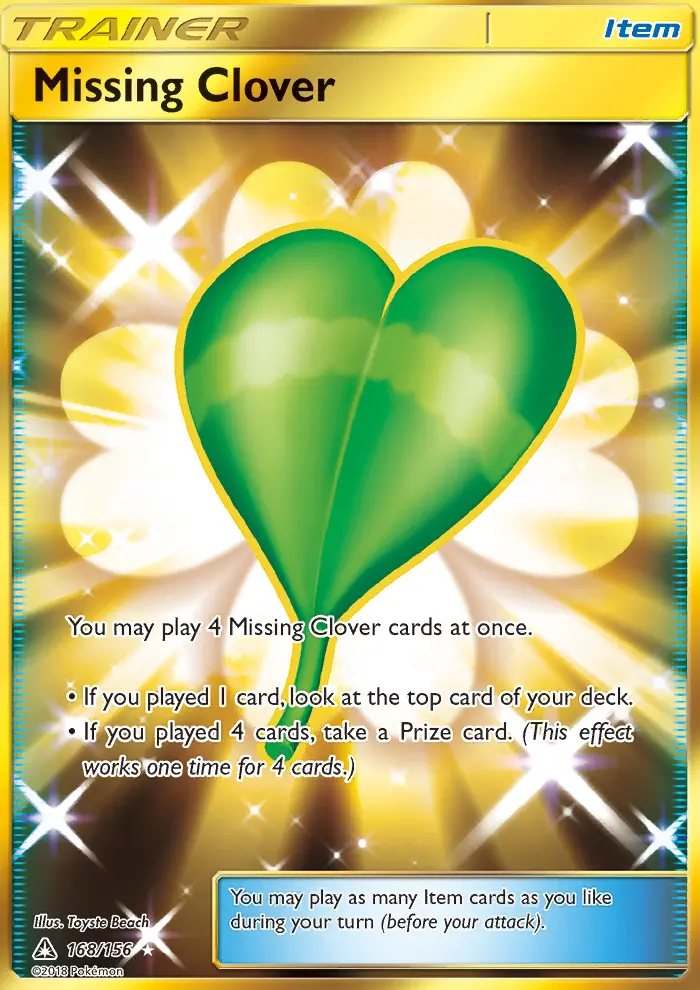Missing Clover, Pokémon card