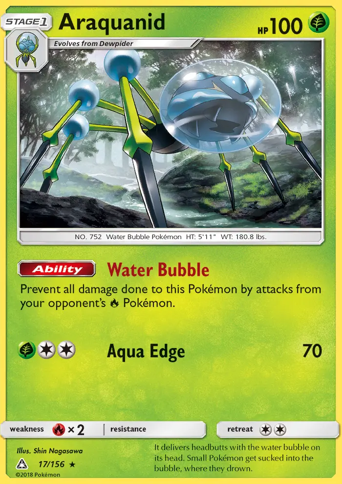 Araquanid, Pokémon card