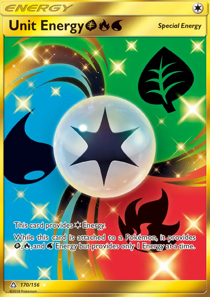 Unit Energy GrassFireWater, Pokémon card