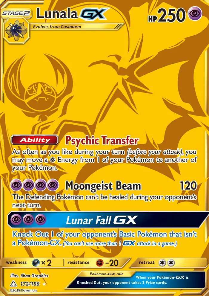 Lunala, Pokémon card