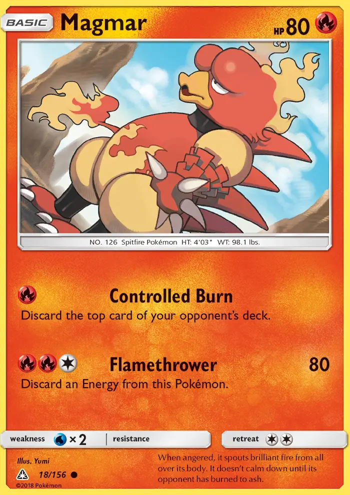 Magmar, Pokémon card
