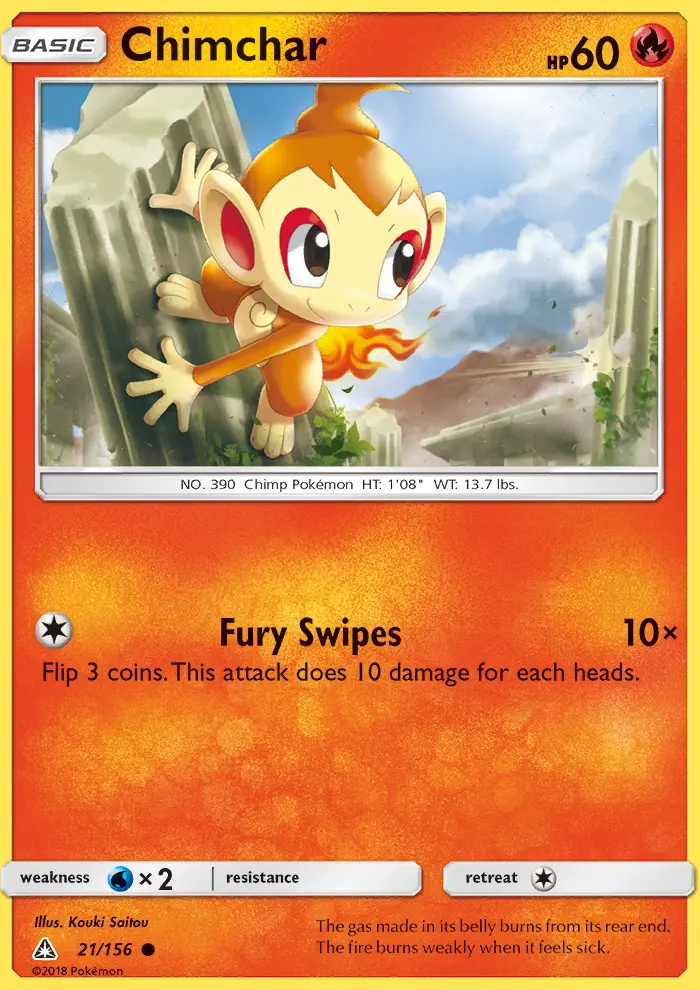 Chimchar, Pokémon card