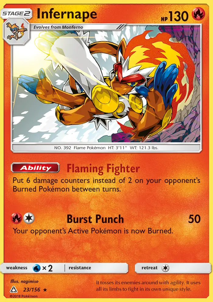 Infernape, Pokémon card