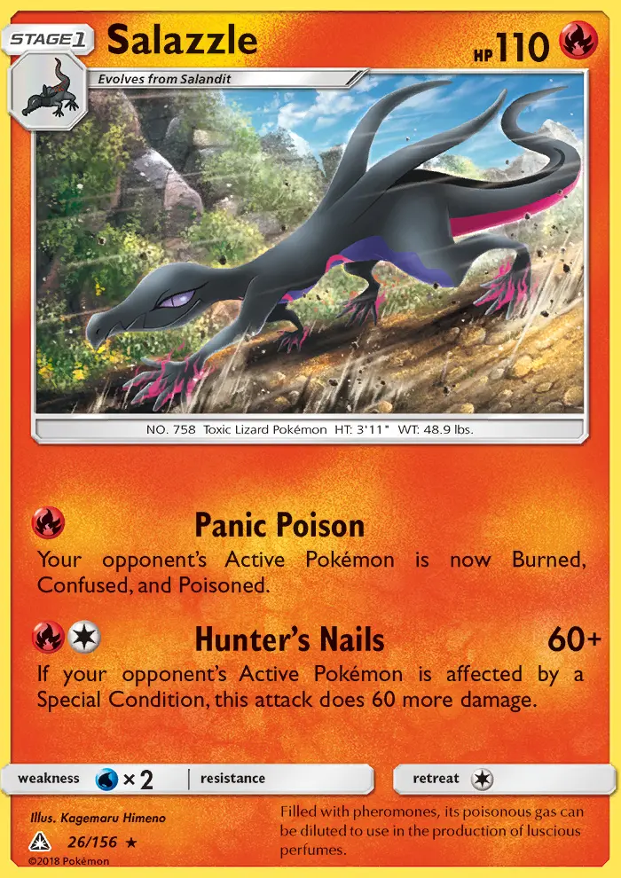 Salazzle, Pokémon card