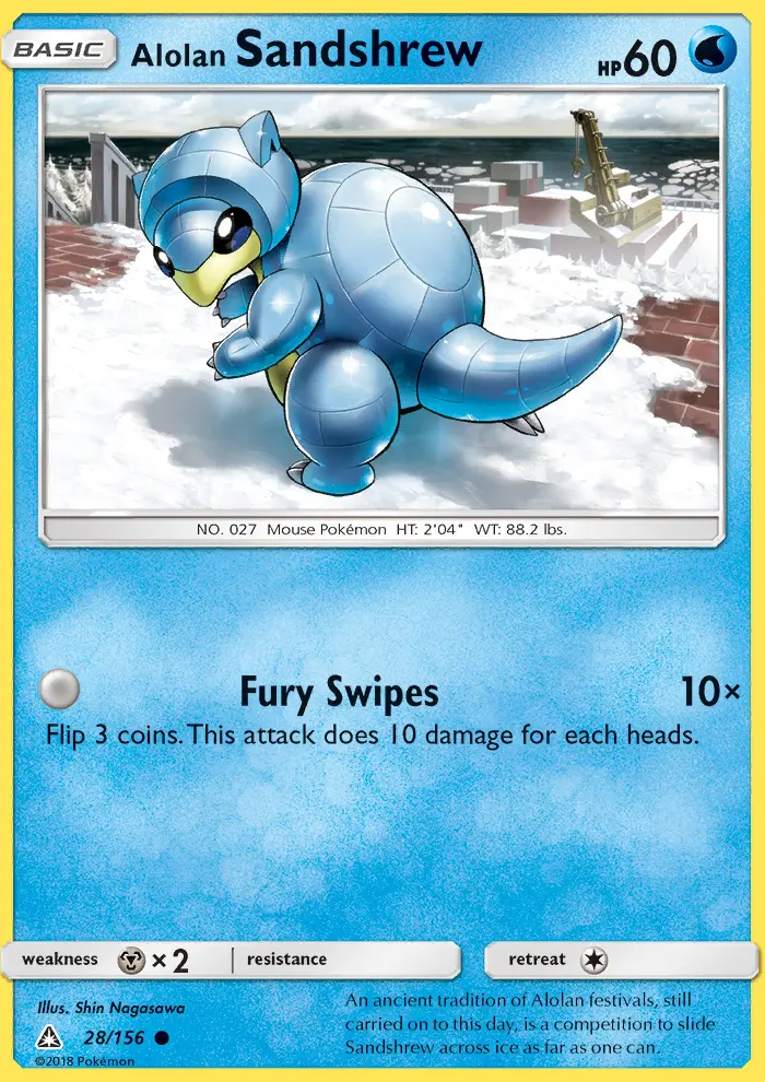 Alolan Sandshrew, Pokémon card