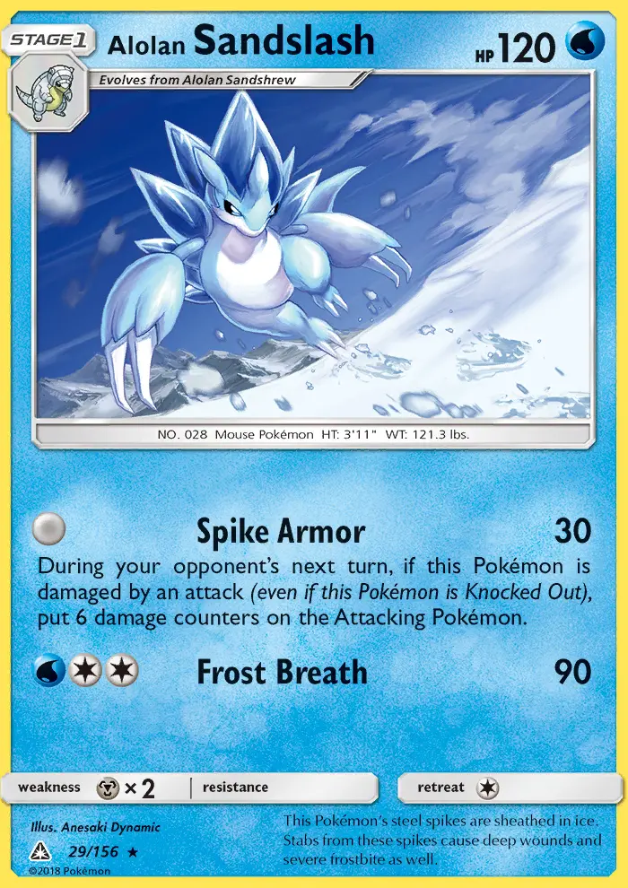 Alolan Sandslash, Pokémon card