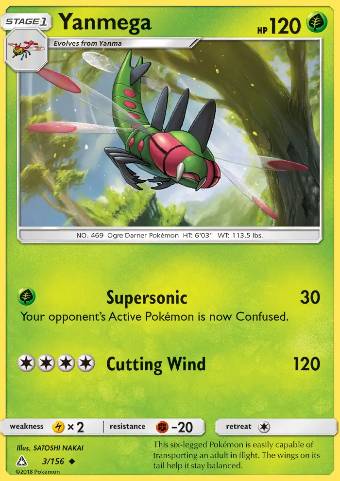 Yanmega, Pokémon card