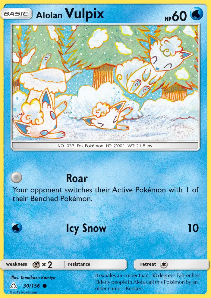 Alolan Vulpix, Pokémon card