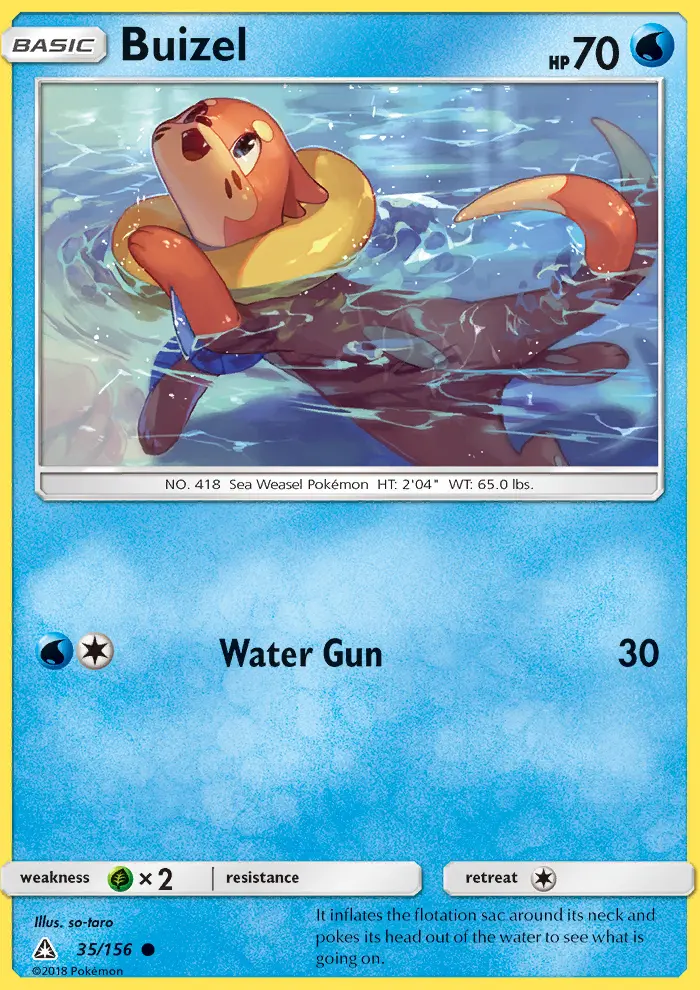 Buizel, Pokémon card