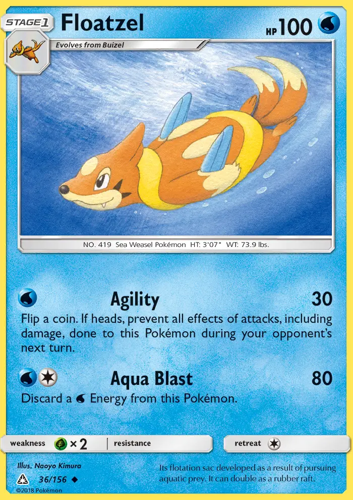 Floatzel, Pokémon card