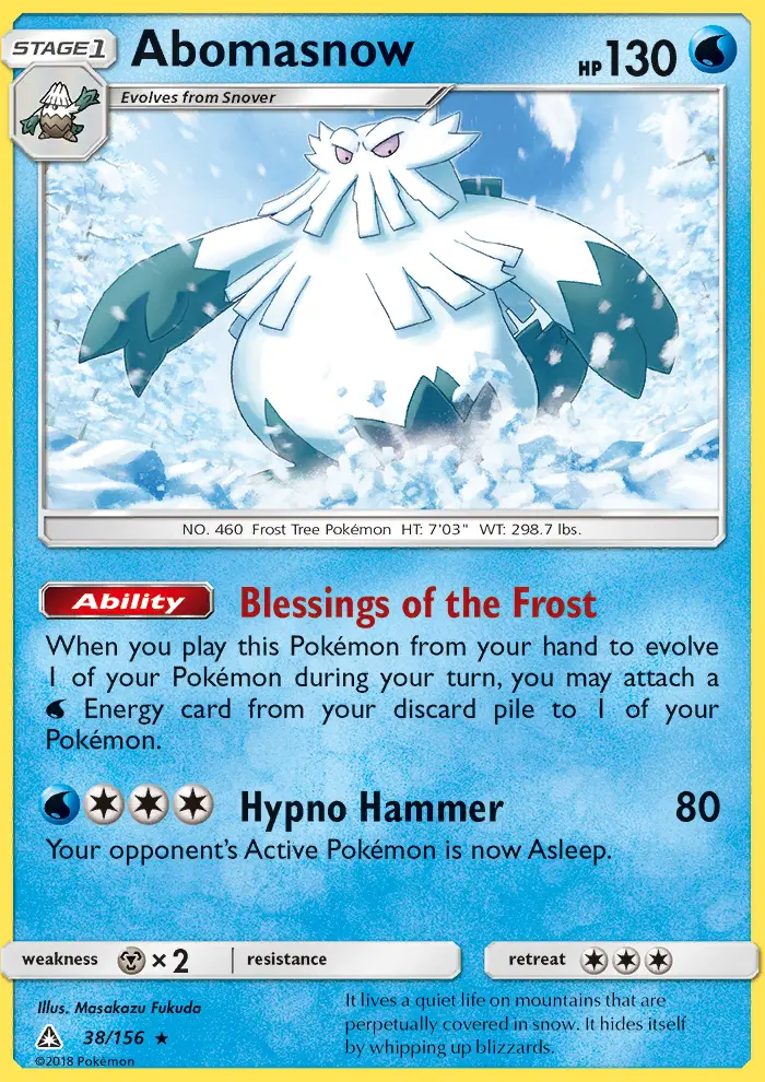 Abomasnow, Pokémon card