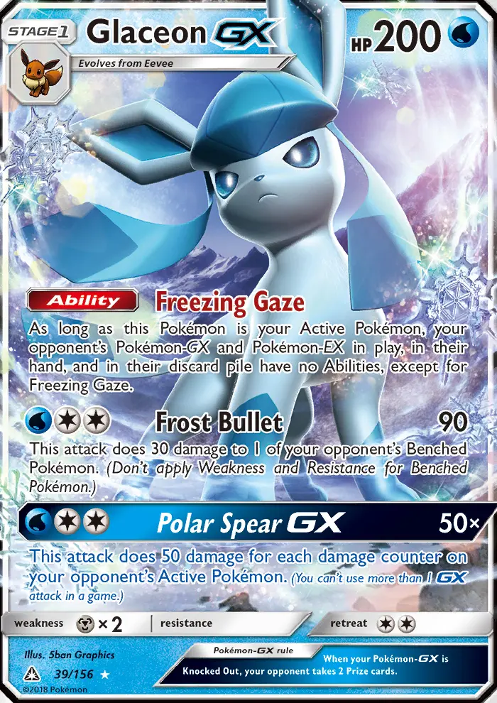 Glaceon GX, Pokémon card