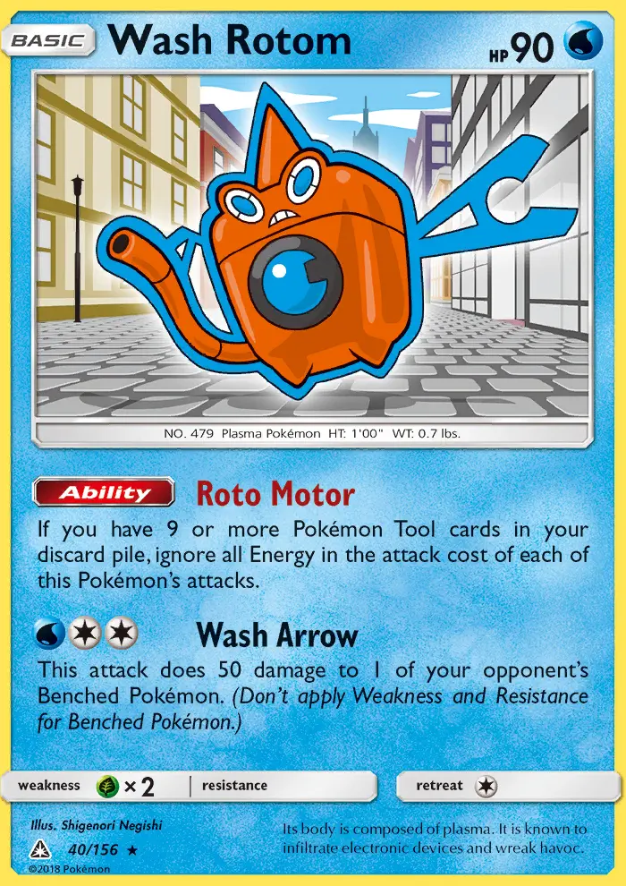 Wash Rotom, Pokémon card