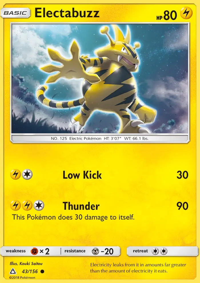 Electabuzz, Pokémon card