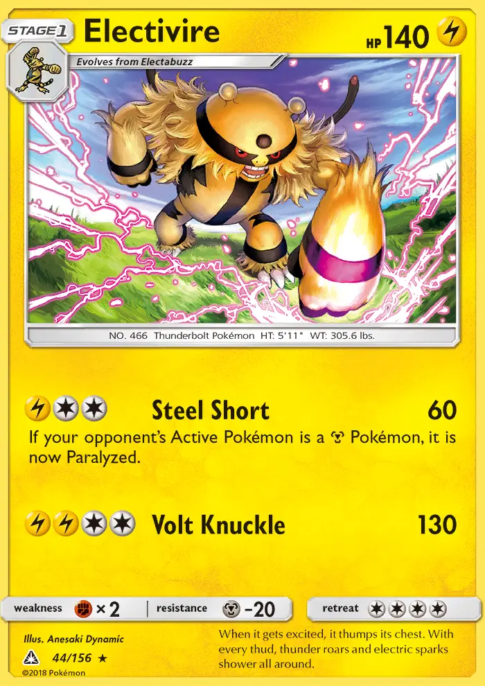 Electivire, Pokémon card