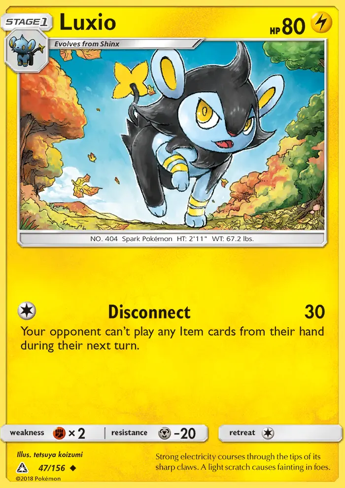 Luxio, Pokémon card