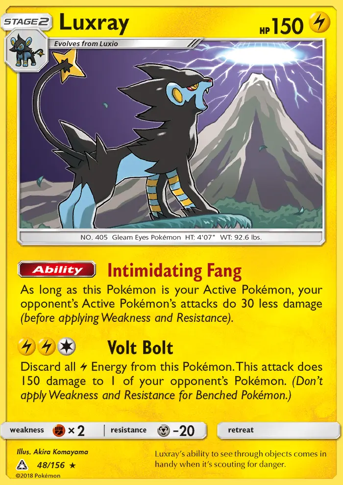 Luxray, Pokémon card