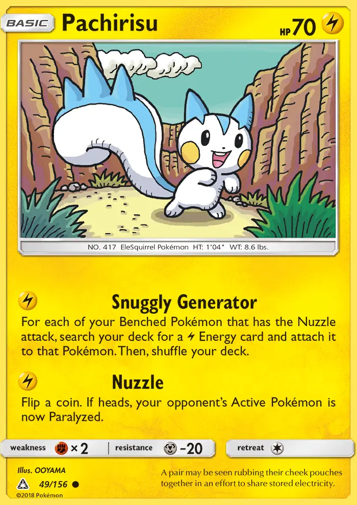 Pachirisu, Pokémon card