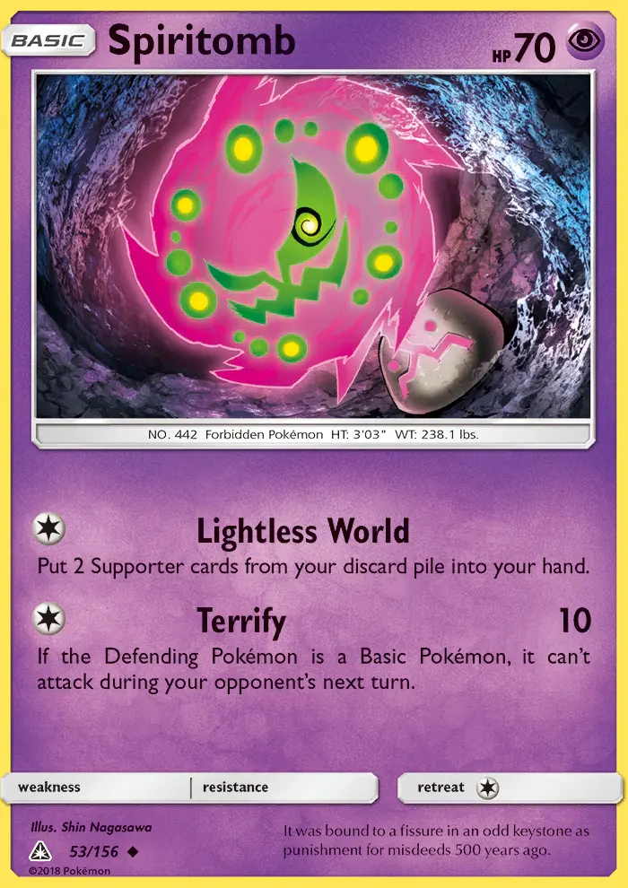 Spiritomb, Pokémon card