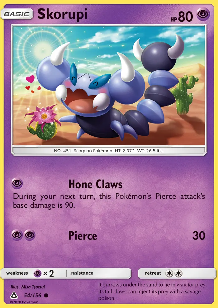 Skorupi, Pokémon card