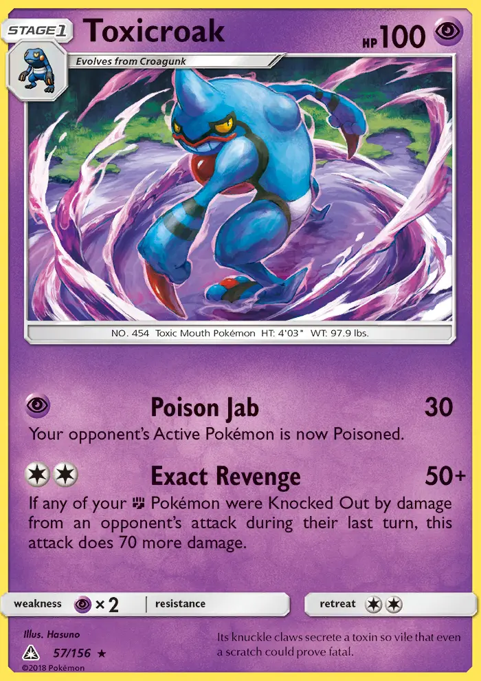 Toxicroak, Pokémon card
