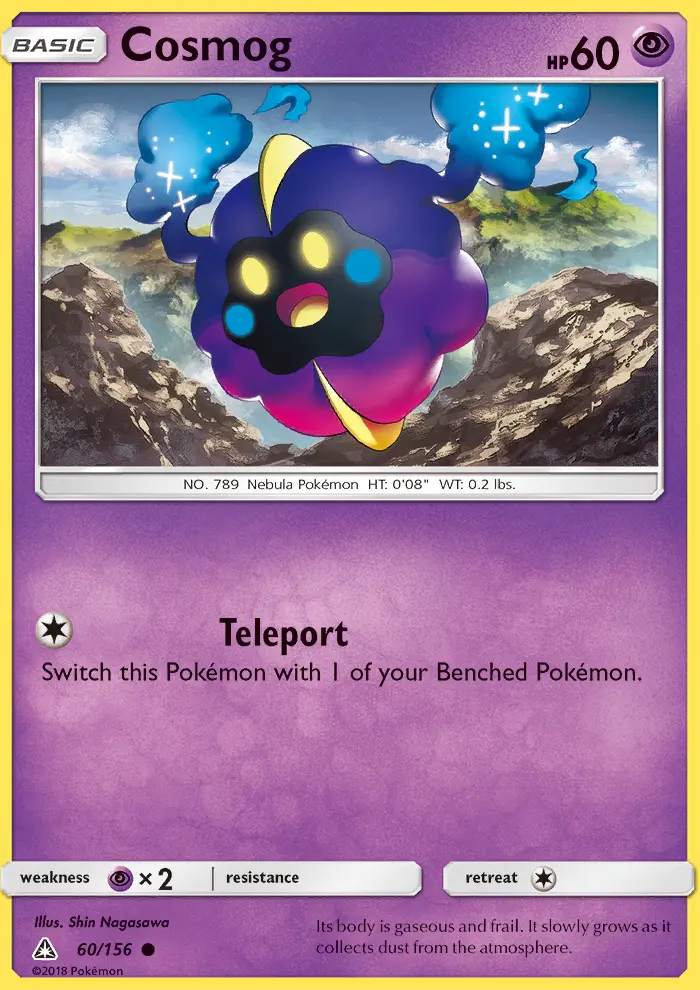 Cosmog, Pokémon card