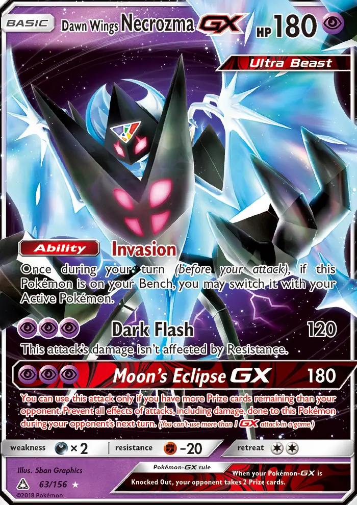 Dawn Wings Necrozma GX, Pokémon card